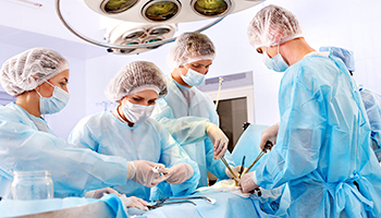 Doctors in a surgery