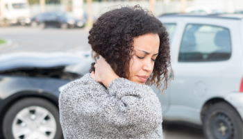 Woman with neck pain